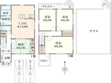 【大阪府/高槻市奥天神町】高槻市奥天神町1丁目 中古戸建 間取り図