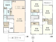 【大阪府/高槻市東五百住町】高槻市東五百住町3丁目 新築戸建 間取り図