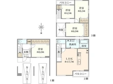 【大阪府/高槻市春日町】高槻市春日町 新築戸建 間取り図