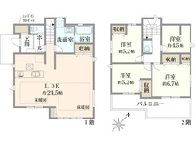 【大阪府/高槻市南平台】高槻市南平台二丁目　戸建　1号棟 間取り図