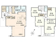 【大阪府/高槻市南平台】高槻市南平台二丁目　戸建　2号棟 間取り図