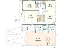 【大阪府/高槻市富田町】高槻市富田町五丁目1期1号地　戸建 間取り図