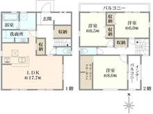 【大阪府/高槻市大和】高槻市大和二丁目　1号棟　戸建 間取り図