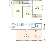 【大阪府/高槻市津之江町】高槻市津之江町3丁目　中古戸建 間取り図