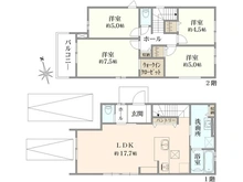 【大阪府/高槻市真上町】高槻市真上町5丁目 新築戸建 間取り図