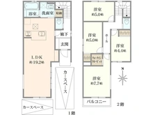 【大阪府/枚方市渚栄町】枚方市渚栄町 新築戸建 間取り図