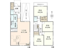 【大阪府/高槻市大塚町】高槻市大塚町5丁目 新築戸建 間取り図