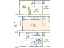 【大阪府/高槻市桜ケ丘北町】高槻市桜ケ丘北町 新築戸建 間取り図