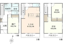 【大阪府/高槻市辻子】高槻市辻子2丁目 新築戸建2号地 間取り図