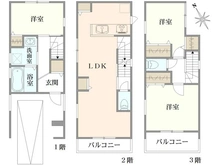 【大阪府/枚方市磯島茶屋町】枚方市磯島茶屋町 新築戸建 間取り図