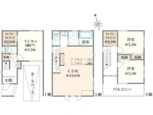 【大阪府/高槻市北大樋町】高槻市北大樋町 新築戸建2号地 間取り図