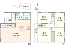 【大阪府/高槻市下田部町】高槻市下田部町2丁目 新築戸建 間取り図