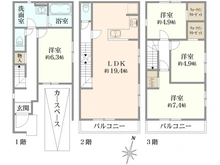 【大阪府/摂津市鳥飼西】摂津市鳥飼西二丁目　戸建　一期一号地 間取り図