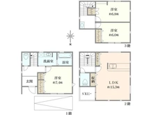【大阪府/高槻市竹の内町】高槻市竹の内町 中古戸建 間取り図