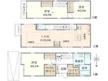 【大阪府/高槻市宮田町】高槻市宮田町二丁目　戸建 間取り図