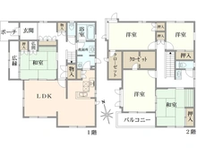 【大阪府/高槻市高見台】高槻市高見台　戸建 間取り図