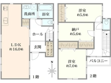 【大阪府/高槻市高西町】高槻市高西町B号地　新築戸建　 間取り図