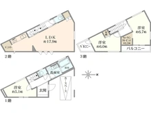 【大阪府/高槻市富田町】the CASA富田町2-12-I 間取り図