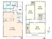 【大阪府/高槻市松が丘】ハートフルタウン高槻松が丘4丁目2期　2号棟 間取り図