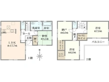 【大阪府/高槻市津之江町】高槻市津之江町1丁目2期 間取り図