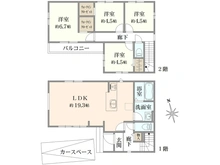 【大阪府/高槻市下田部町】高槻市下田部1丁目　新築戸建 間取り図