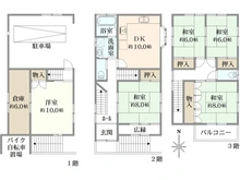 【大阪府/高槻市栄町】  大阪府高槻市栄町2丁目中古戸建 間取り図