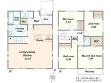 【東京都/練馬区富士見台】練馬区富士見台1期　2号棟 間取り図