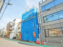 【東京都/練馬区関町東】練馬区関町東1期 建築中の外観：写真中央