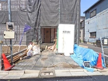 【東京都/荒川区町屋】町屋6期　1号棟 建築中の外観：全2区画、全2棟現場、1号棟
