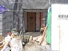 【東京都/荒川区町屋】町屋6期　1号棟 建築中の外観：全2区画、全2棟現場、1号棟