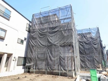 【東京都/荒川区町屋】町屋6期　2号棟 建築中の外観：全2区画、全2棟現場、2号棟