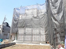 【東京都/荒川区町屋】町屋6期　2号棟 建築中の外観：全2区画、全2棟現場、2号棟