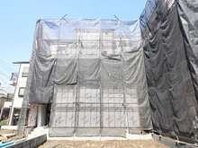 【東京都/荒川区町屋】町屋6期　2号棟 建築中の外観：全2区画、全2棟現場、2号棟