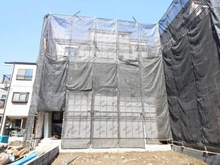 【東京都/荒川区町屋】町屋6期　2号棟 建築中の外観：全2区画、全2棟現場、2号棟