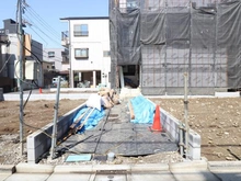 【東京都/荒川区町屋】町屋6期　2号棟 建築中の外観：全2区画、全2棟現場、2号棟
