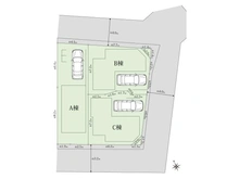 【東京都/中野区中野】中野区中野六丁目　新築戸建　A棟　全3棟現場 区画図