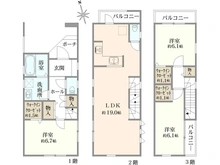 【東京都/中野区丸山】中野区丸山1丁目新築戸建 No.3 間取り図
