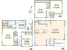 【東京都/中野区野方】中野区野方1丁目新築戸建てB号棟 間取り図
