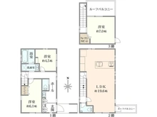 【東京都/杉並区高円寺北】杉並区高円寺北1丁目　新築戸建　A棟 間取り図