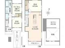 【東京都/杉並区今川】杉並区今3丁目新築戸建No.2 間取り図
