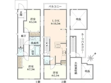 【東京都/中野区鷺宮】鷺宮1丁目戸建 間取り図