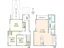 【東京都/杉並区阿佐谷北】杉並区阿佐谷北6丁目　新築戸建(2号棟) 間取り図