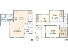 【東京都/中野区若宮】若宮3丁目新築戸建て1号棟 間取り図