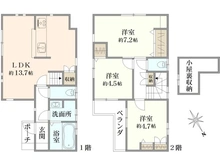 【東京都/中野区上鷺宮】上鷺宮一丁目中古戸建 間取り図