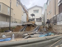 【東京都/中野区中央】中央2丁目新築戸建て 建築中の外観