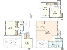 【東京都/中野区上高田】上高田1丁目新築戸建 間取り図