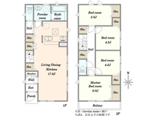 【東京都/葛飾区西水元】葛飾区西水元新築戸建て2号棟 間取り図