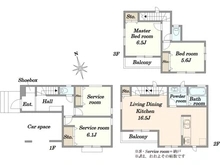 【東京都/足立区宮城】足立区宮城1丁目　新築分譲住宅L号棟 間取り図