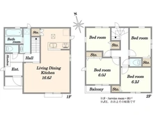 【東京都/足立区宮城】足立区宮城1丁目　新築分譲住宅M号棟 間取り図