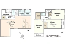 【東京都/江戸川区南篠崎町】江戸川区南篠崎一丁目新築戸建6号棟 間取り図